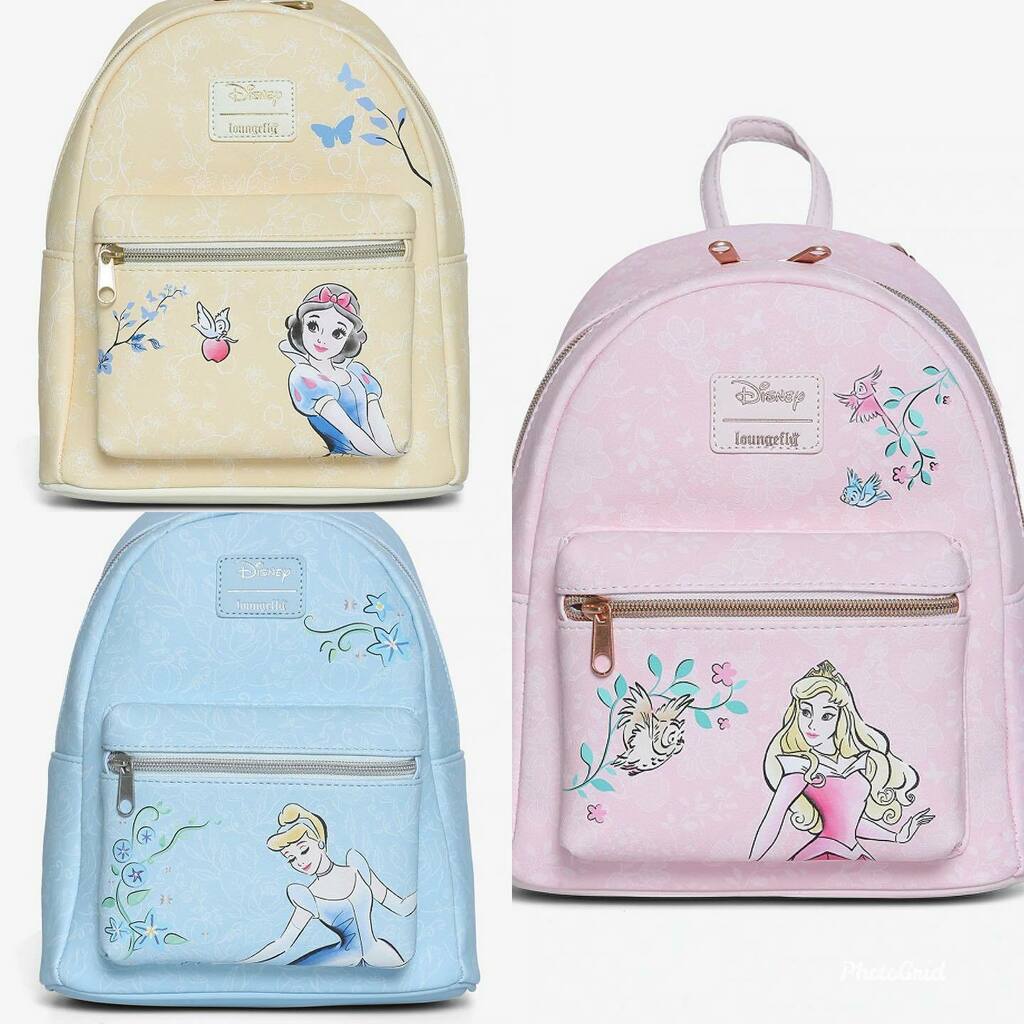 Loungefly Disney Sleeping Beauty Mini Backpack Princess Aurora Sketch Bag  Pink