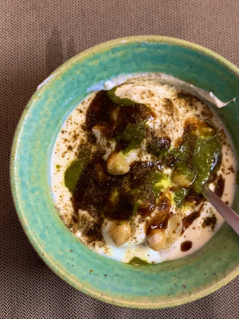 Was craving Dahi Bhalla since I spoke about them with  @RushinaMG in the  #SpiceChronicles live on Monday. Had to make them this weekend. Soo sooo good. The picture might not be perfect but the dahi bhalla is! Will shoot better pic & share recipe.