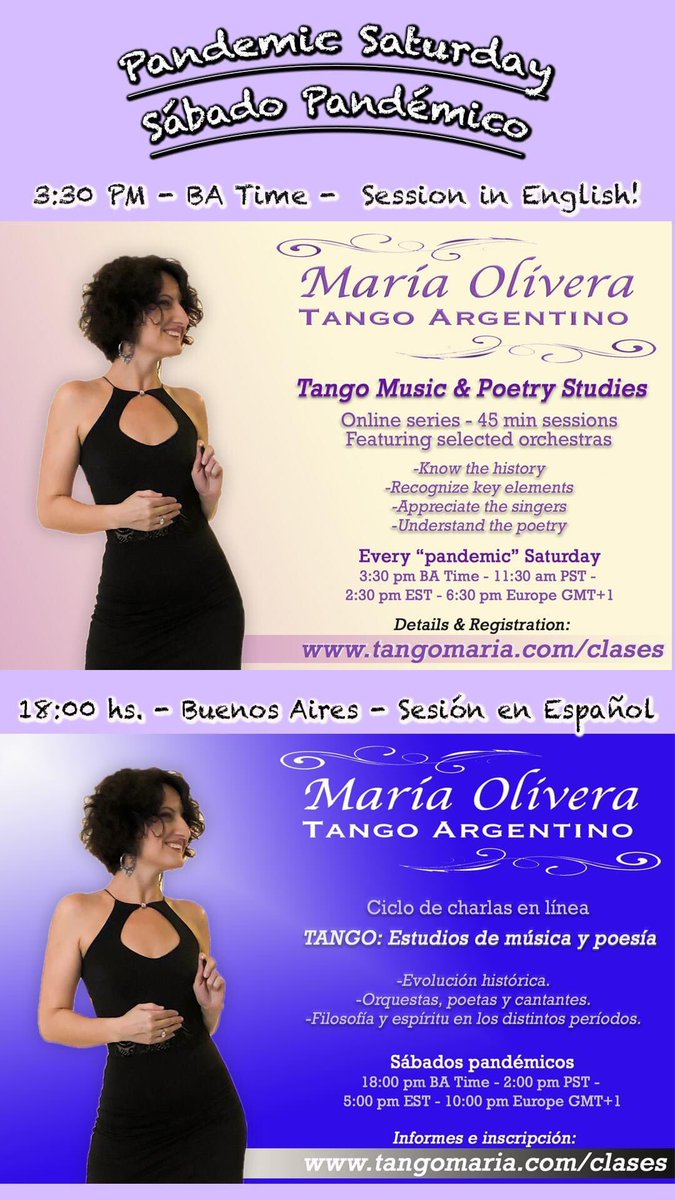OliveraTango's tweet photo. 🇺🇸🇬🇧3:30 pm: BA Time: Tango Music &amp; Poetry Studies - Session #4 - Featuring "The King of the Beat" 🇺🇸🇬🇧

🇦🇷🇪🇸18:00 pm (Buenos Aires): "Tango: Estudios de Música y Poesía - Sesión #2: La Guardia Vieja" 🇦🇷🇪🇸

Sign up now / inscribite ya en: https://t.co/4sPqs9gaDK https://t.co/OxfReake3a