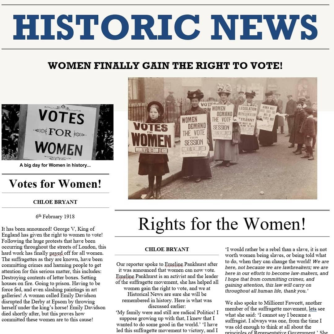 HistoryDeptACS's tweet photo. Wow! Just wow! This is a small selection of some of the SUPERB newspaper reports completed by Year 7 this week! It's such a pleasure to see what everyone at #teamacs can do 😊☺️🎊🎉🌈👏😎 #proudteachersofACS @AcsYear7 @AberdareSchool https://t.co/4RMIYuoVqn
