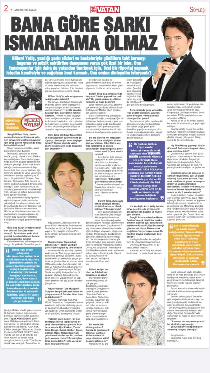 Önce VATAN gazetesi yarın çıkıyor çok teşekkürler <a href="/kivancterzioglu/">kıvanç terzioğlu</a>
