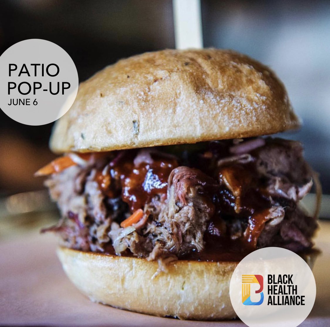 CherryStBBQ's tweet photo. Patio Pop-Up. Today 1-5pm. 💯 proceeds will go to support @BlackHealthCAN ��🍒#begoodpeople https://t.co/Zi5ujrwERK