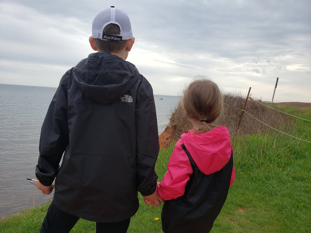 Out for a walk.  Stopped to watch the fisherman haul some traps and teach the minions about #lobsterfishing I sure do miss the water somedays!  #islandtrails