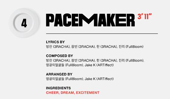 mintho1025's tweet photo. Jake K and 영광의 얼굴들 who arranged and composed Pacemaker with 3RACHA also composed ‘Boxer’ from Clé 1 

Some of their other works include Stray Kids ‘Rock’ from I am NOT and GOT7 ‘Lullaby’. This song is gonna be so exciting I can’t wait 😭 https://t.co/TTG6iyPpPm