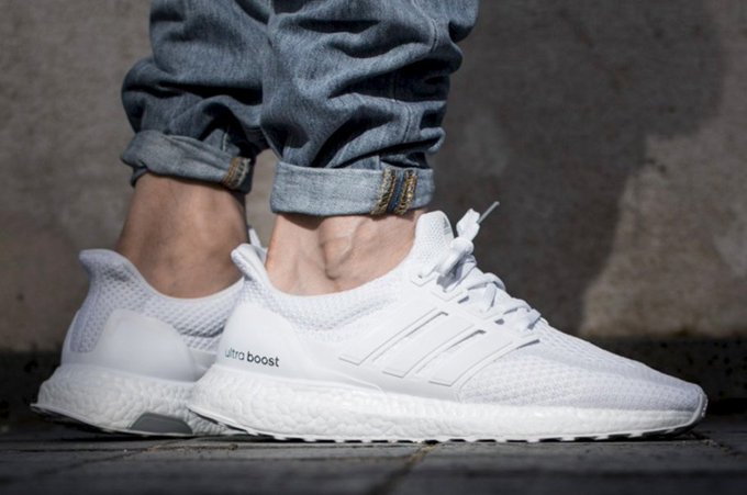 adidas ultra boost triple white 2.0 on feet