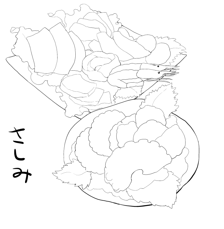 こういうのも、二枚目が単一レイヤーの線画だと仕上げがいかにも面倒くさそうだけど、実際には一枚目にトーンベタッとバケツで貼って、あとは一番上にホワイト乗せるだけなので見た目ほど面倒じゃない 