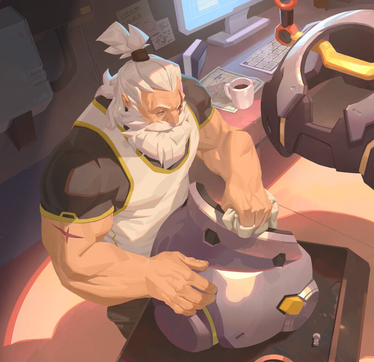 cant believe this is an official piece of art for overwatch 2, god i am so ...