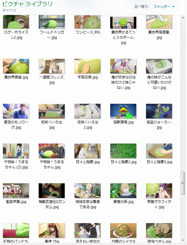 アニメのキャベツの作画を集めてるので見つけたらご一報を… ←な、なぜw?！