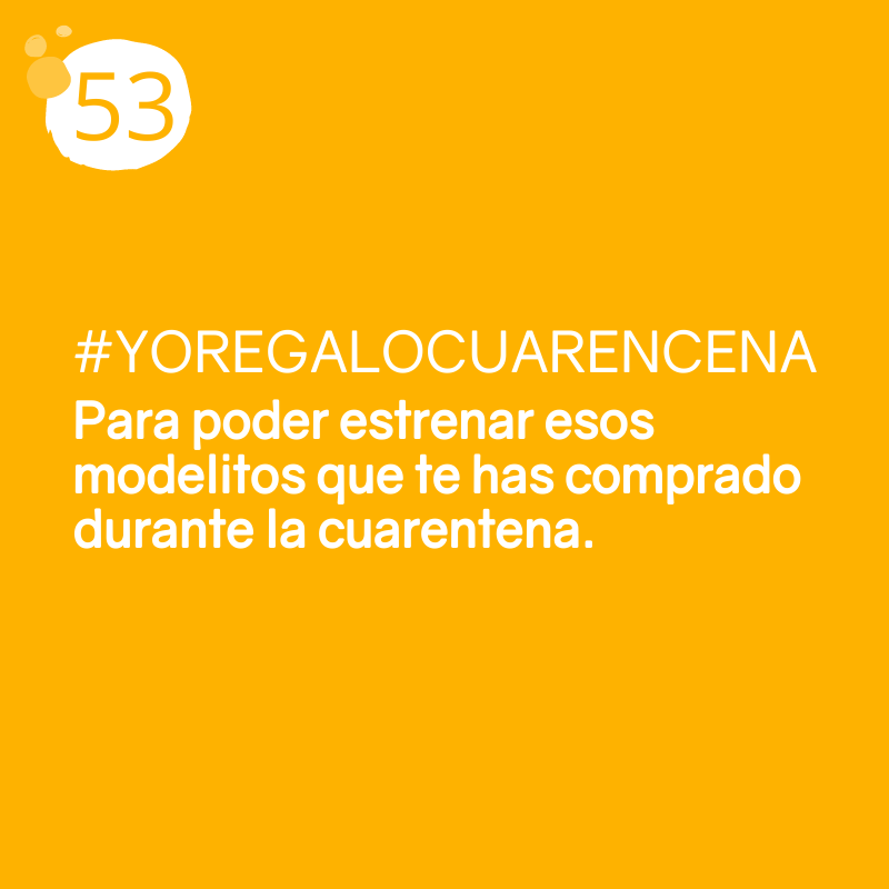 53ª Razón para regalar una #CUARENCENA.  

¡Ya va siendo hora de lucir nuevo armario!
 
Entra en bit.ly/CuarenCena y únete al movimiento.☝🏼
#yoregalocuarencena #covid_19