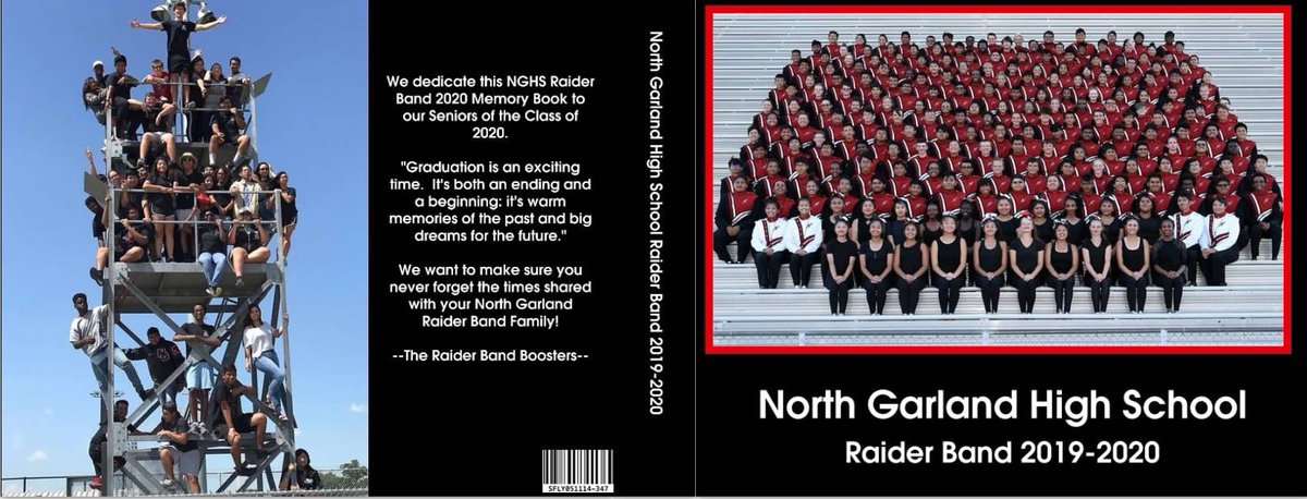 NG_BandBoosters's tweet photo. More info on the band booster Facebook page regarding the memory book (cover below). SENIORS 2020 will get a copy of this book as a gift, everyone else, $10.00 by 6/8; 8pm. @ngbandcouncil @bandtrollsays 
@NGcolorguard @https://form.jotform.com/201527510116139 https://t.co/YySClwJvHO