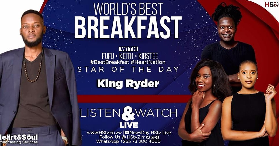 eye_coordinates's tweet photo. @eye_coordinates presents #KingRyderzw live @HStvZim on #TheWorld'sBestBreakfastShow https://t.co/ZwonxGyuPd