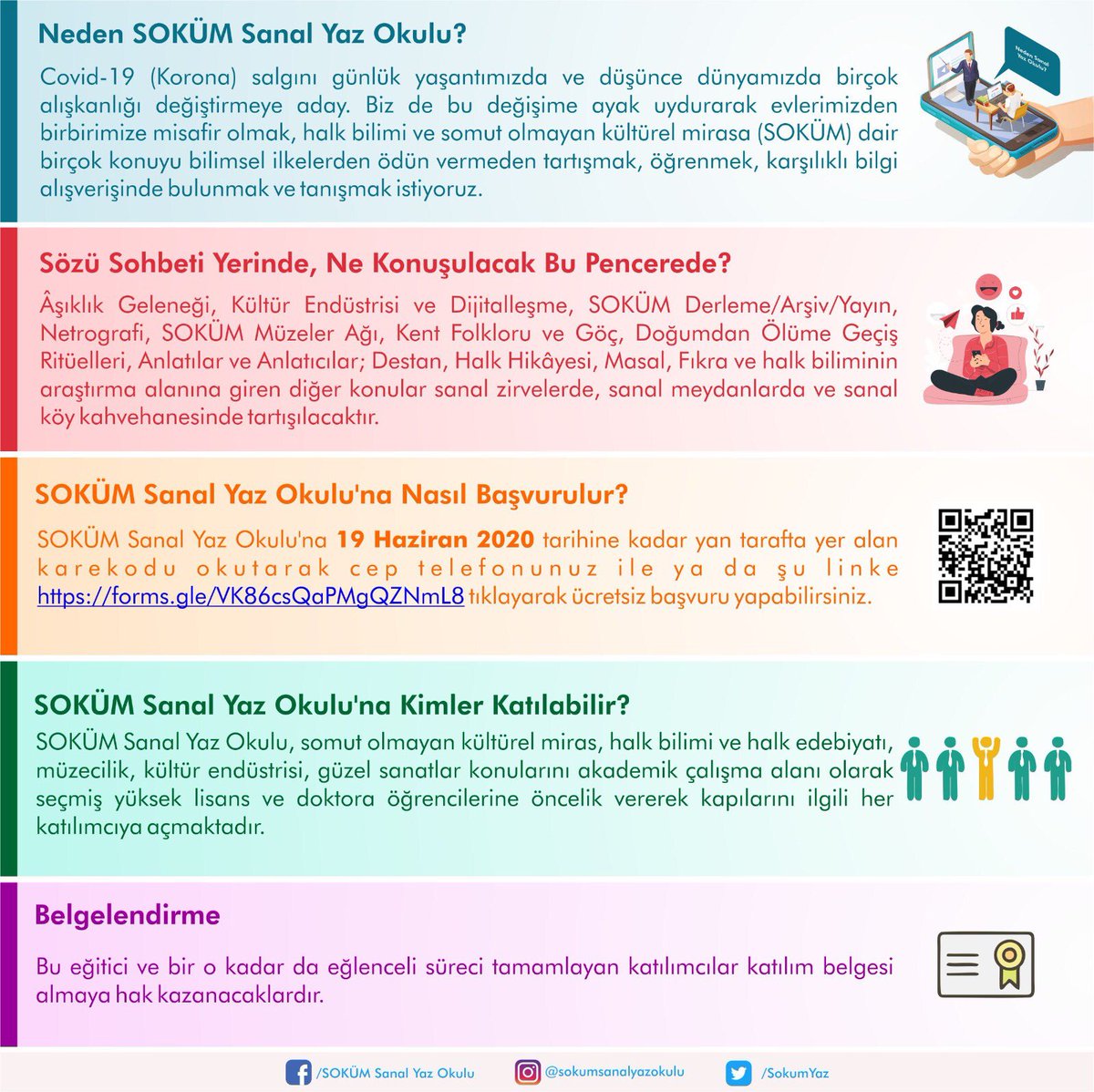 SokumYaz's tweet photo. YAZ OKULU AÇILIYOR 🔊💻📱🖥📚

UNESCO Türkiye Milli Komisyonunun katkılarıyla 29 Haziran-03 Temmuz 2020 tarihleri arasında “Salgın Döneminde Geleceğe Somut Olmayan Kültürel Miras Penceresinden Bakmak” temasıyla  SOKÜM Sanal Yaz Okulu Başlıyor!!
Kayıt için: https://t.co/TEJ0mPPZui https://t.co/t4IOPsF1LG