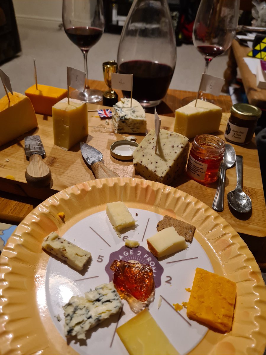 NickDaBird's tweet image. Lots of fun eating our way thru the @Homage2Fromage 2You British #Cheese Quiz, complete with a board game! Top quality cheese... But which one is it? 3, 2, 1... Cheese!