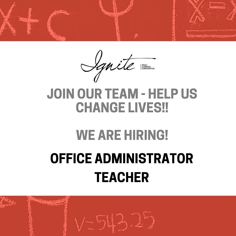 Join our team and help us change lives!
Hiring for two positions - Office Administrator and Teacher 

indeedjobs.com/ignite-adult-l…
