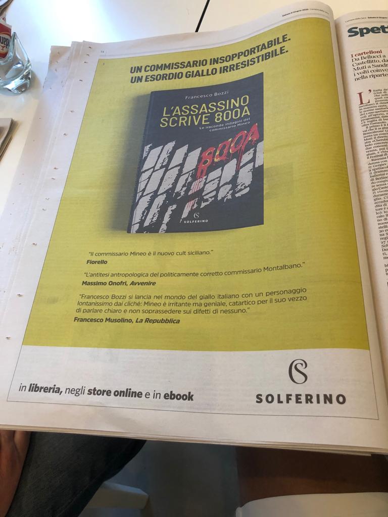 Oggi un pagina sul Corriere della sera... minchiaaaa!