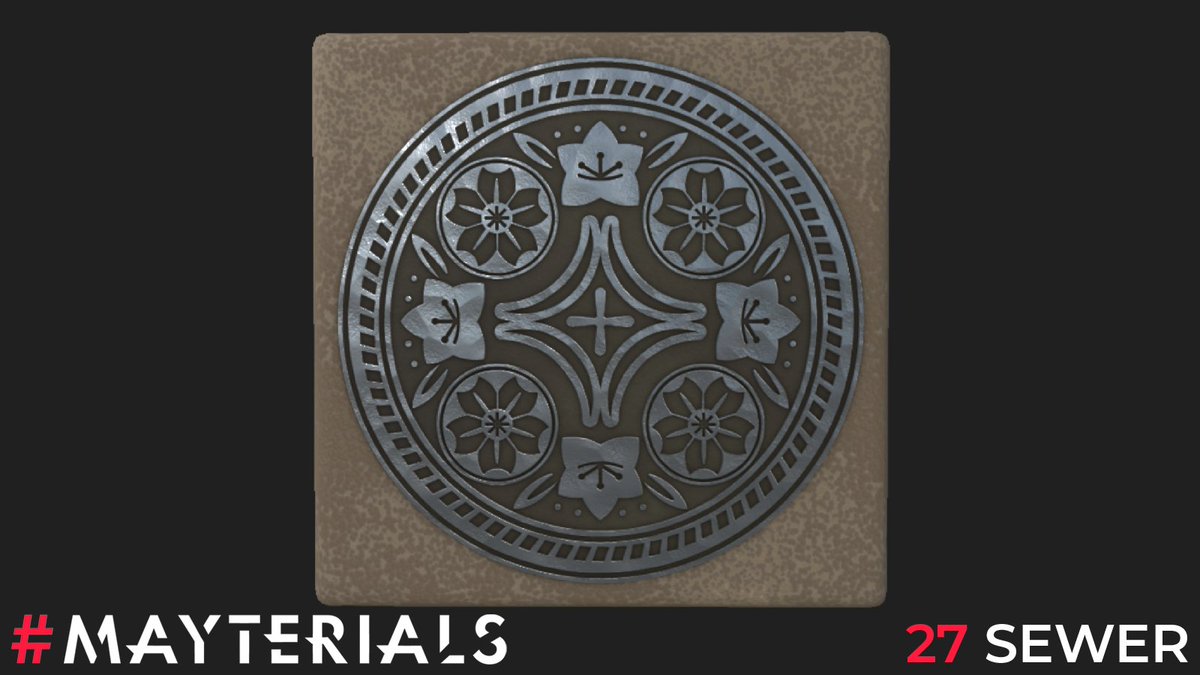 alittleredpanda's tweet photo. #Mayterials 27. Sewers are gross. So I replicated one of those beautiful Japanese manhole covers instead. https://t.co/1xijEEkNdf