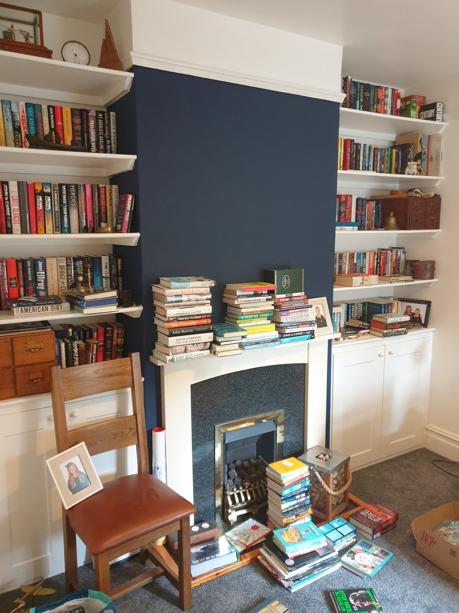 Help needed...I tried to rearrange my bookshelves into some sort of order, and now it doesn't all fit back in!!
#books #whatiread