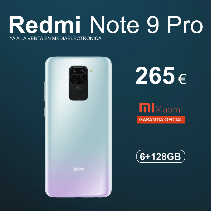 ✴️ OFERTA TOPE GAMA REDMI NOTE 9 PRO!!🔥🔥
✅ Entrega en 24h laborables
🇪🇸 Garantía Oficial Xiaomi 2 años⚡️⚡️
📲 Versión Global 128GB

💰👉 👉 265€ 👈 👈💰

✔️4 Cámaras 64+8+5+2Mpx
✔️Pantalla FHD+6,67"
✔️5020mAh

🛒Link de Compra: bit.ly/30ruqST