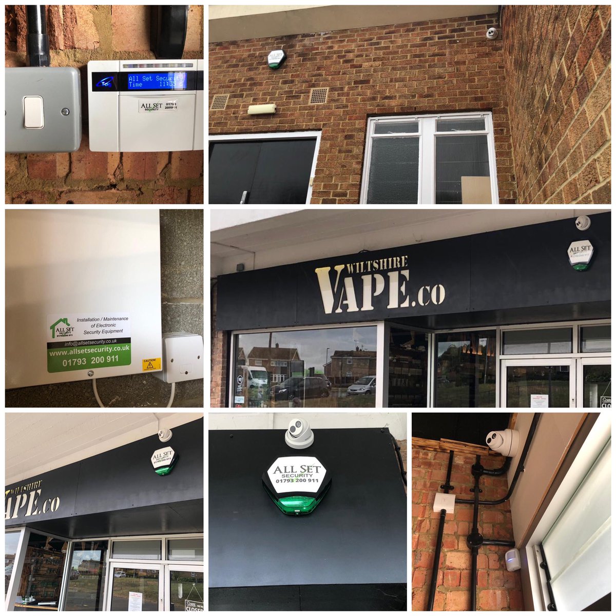 SecuritySet's tweet photo. Saturday servicing for Wiltshire Vape Co ensuring the alarm and cctv is fully operational and ready for there opening #SecuritySet #wiltshirevapeco https://t.co/0F1jQyYm7t