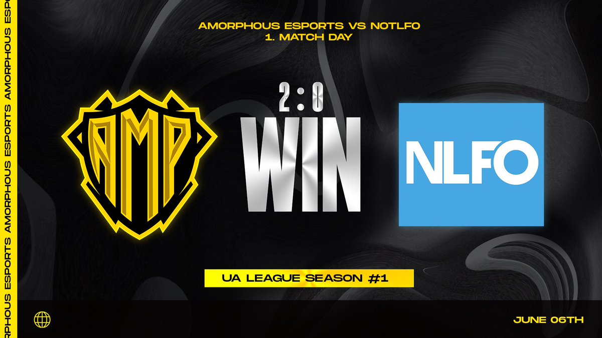 In our first Match in the <a href="/UA_League/">UALeague</a>, we take the 6 point Win against @NotLFO. GGWP!

In our next match, we meet <a href="/Turtle_eSport/">Turtle eSport 🐢</a>.
Well played from our Team, the <a href="/GibbonsGang/">Team GibbonsGang</a>!

#keepgoingAmorphous x #GoGibbons