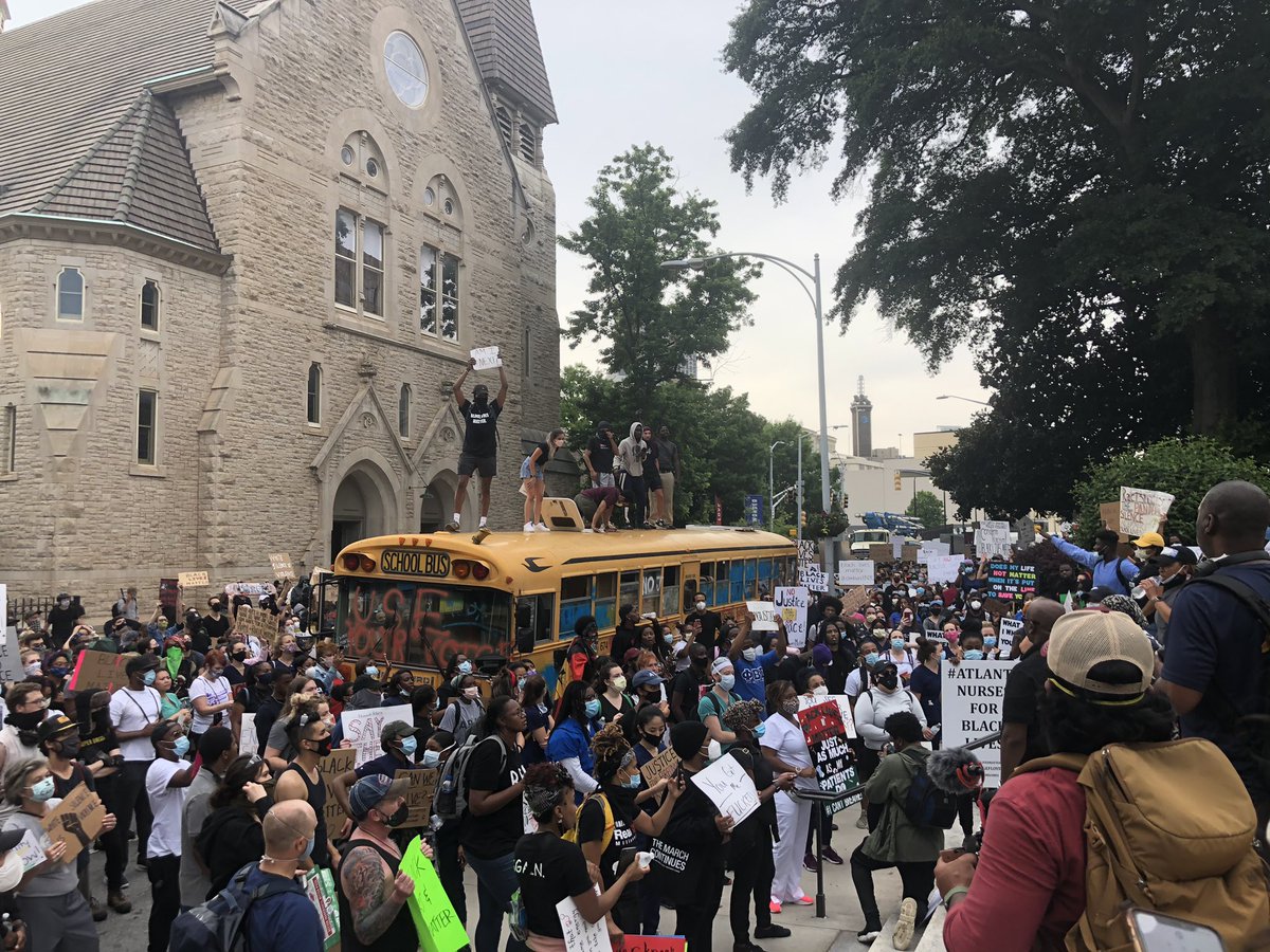 nathanvigil's tweet photo. Protest yesterday at Piedmont Park followed by a march to the capitol. My feeling is that as a white person, I can’t be silent while my black brothers and sisters suffer. We have to learn how to be active allies to help end systemic racism. #EndWhiteSilence #Enough #ICantBreath https://t.co/7bTzXxKqYC