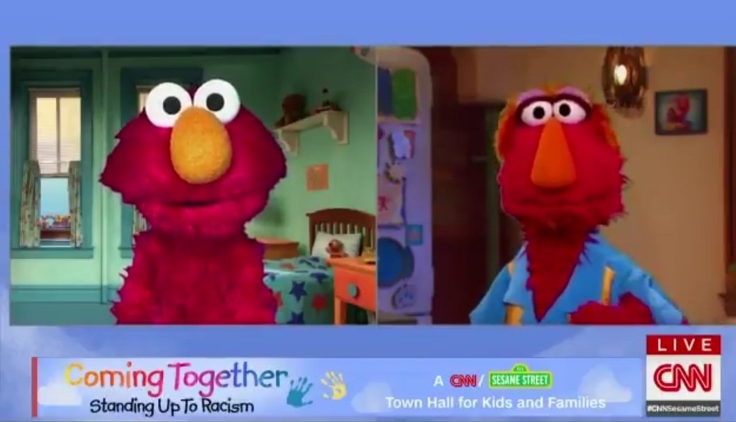 It's a damn shame that Elmo's Dad explained the importance of ending racism better than the President of the United States.

At least Elmo's Dad bothered to even MENTION it. #CNNSesameStreet