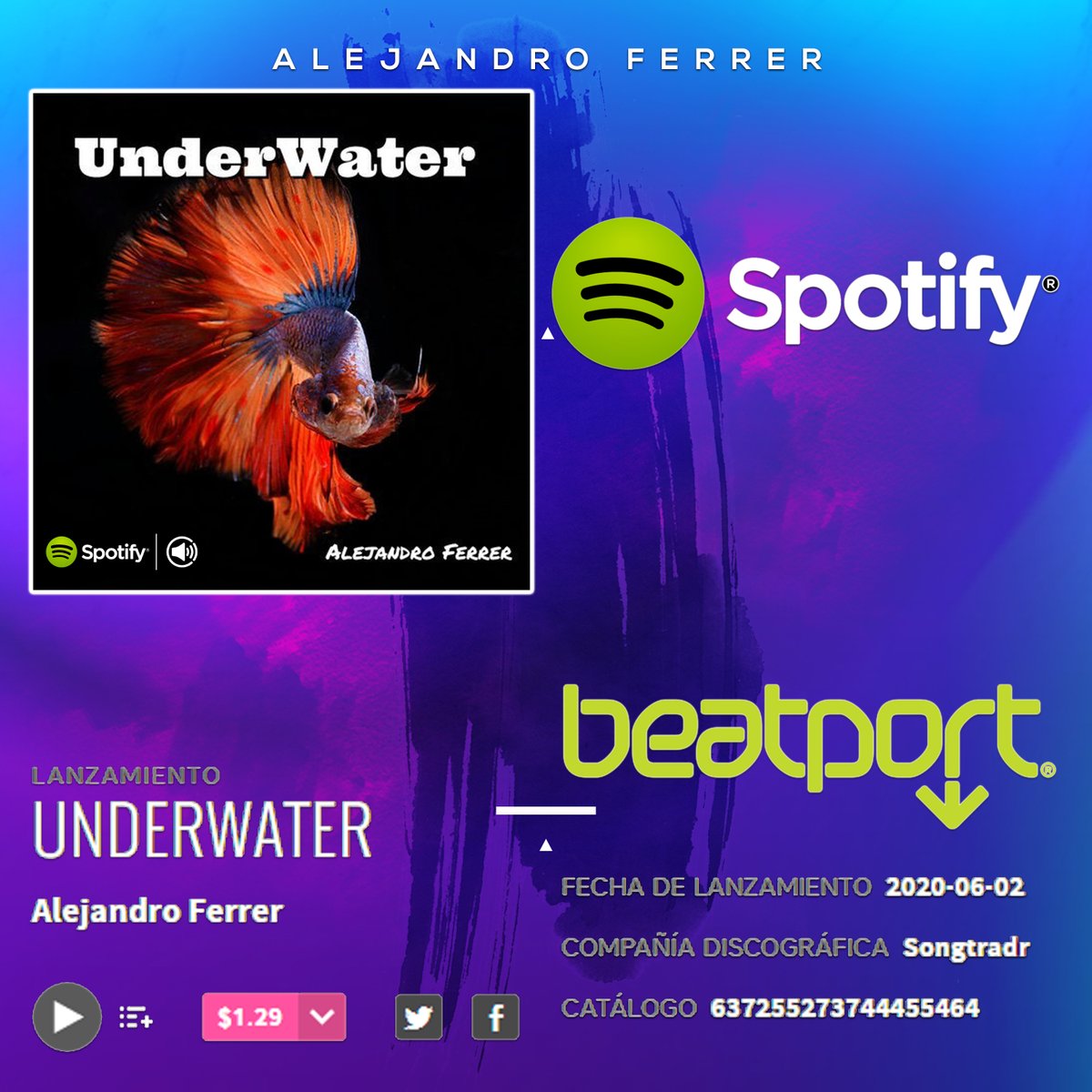 DJAFerrer's tweet photo. Hola amigos tengo el gusto de Presentarles mi mas Reciente Producción musical del Genero "House" disponible desde ya en Spotify y Beatport, 

Spotify: https://t.co/3FZWo82zBk

Beatport: https://t.co/nDyDsn9ERn https://t.co/LFO6sE2eLa