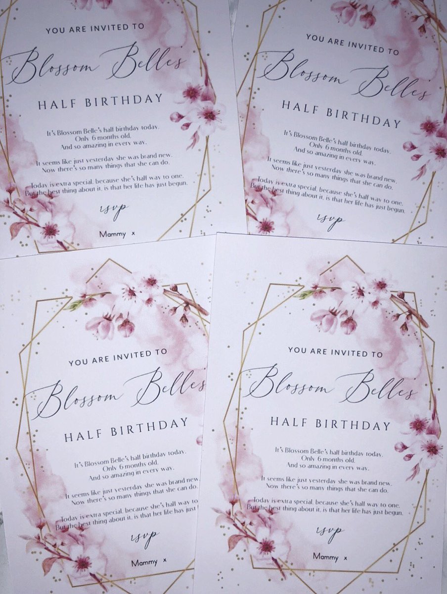 xomolliej's tweet photo. All ready for my Blossom Belle’s half birthday in the morning 🎉6 whole months of the most perfect little girl I’ve ever met. How did I ever get this lucky. Happy half birthday babygirl 🌸💖 I promise to always go above and beyond for you x https://t.co/udMIILzv8q