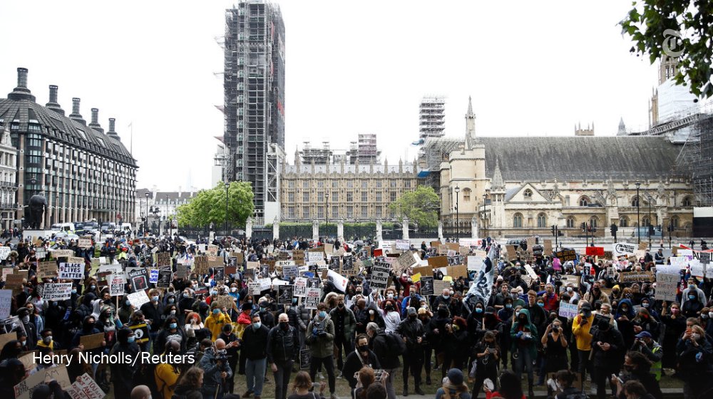 nytimes's tweet photo. Tens of thousands of people are marching in Australia and Europe in solidarity with the U.S. protesters https://t.co/gVoNQCcqW7 https://t.co/Ea18R68KDI