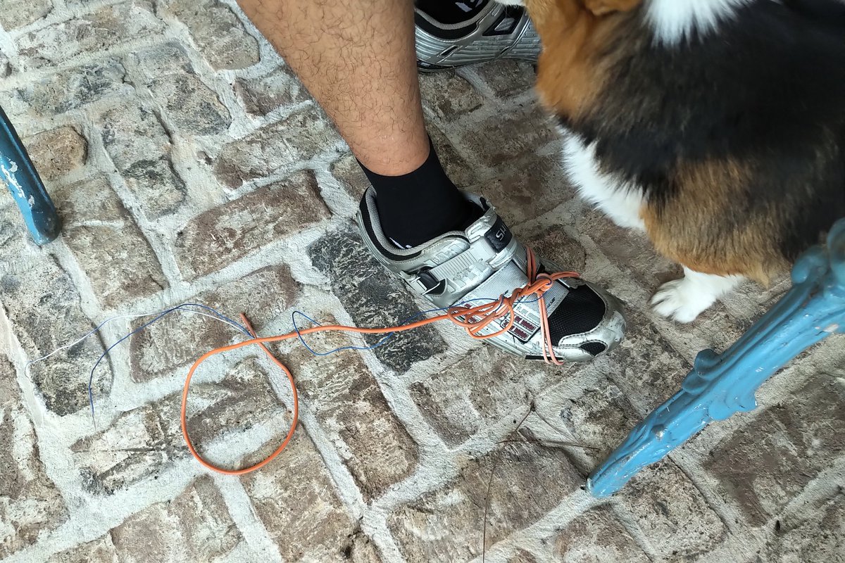 When you're riding in the middle of nowhere and your friends sole comes off his shoe, you find some electrical wire and tie it back together for the ride home.