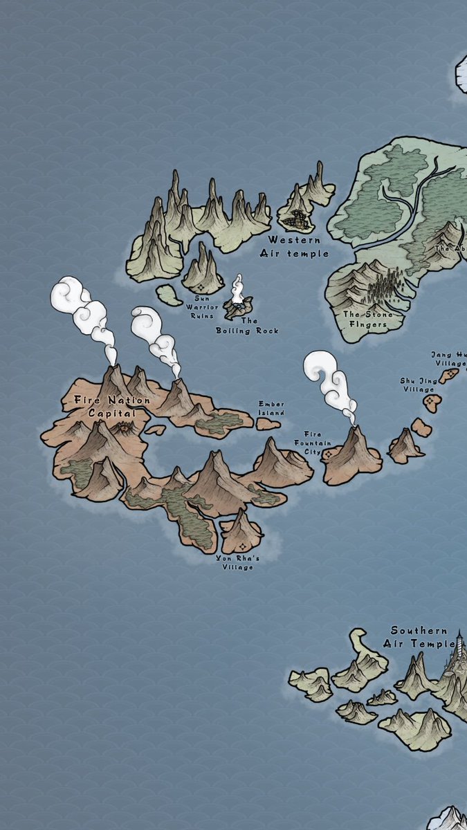the last air bender map the last air bender map