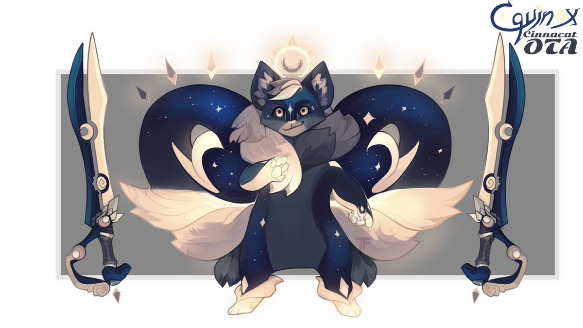 thalliumfire's tweet photo. Duel Blade Equinox Cinncat OTA (abed by DessertZombie from DA) This is one cool gatto!
Cinnadogs/cats closed species belong to @feveretro
#adoptables #closedspecies #cinnadogs #thalldraws #digitalart https://t.co/hJFwFb5kro