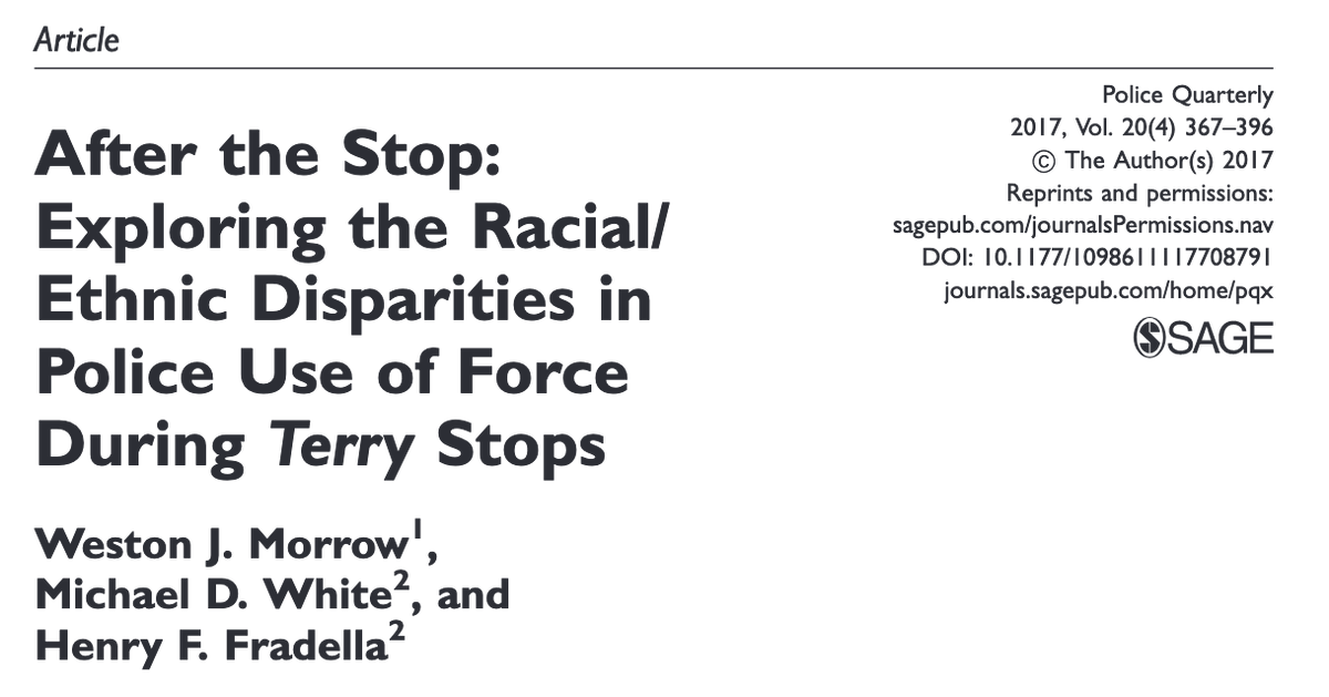 80/ "Minority citizens may be exposed to a racial or ethnic & #39;double jeopardy,& #39; whereby they are subjected to both unconstitutional stops and disparate rates of force during those stops."