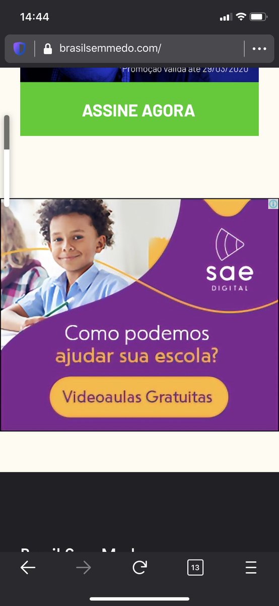evandrosutil's tweet photo. @slpng_giants_pt Ei @sae_digital tem anúncio seu em site que veicula notícias falsas #SleepingGiantsBrasil https://t.co/Oj9dAzxMzN