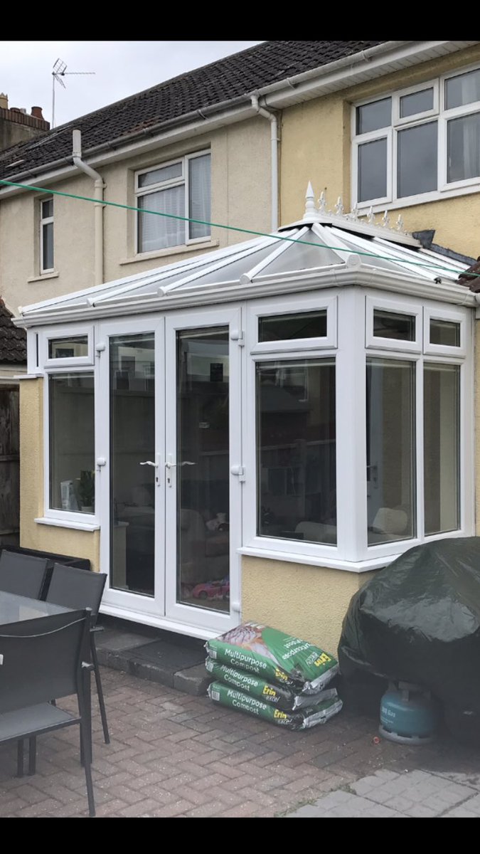 A before and after of a recent conservatory clean. Please contact us if you would like a quote
