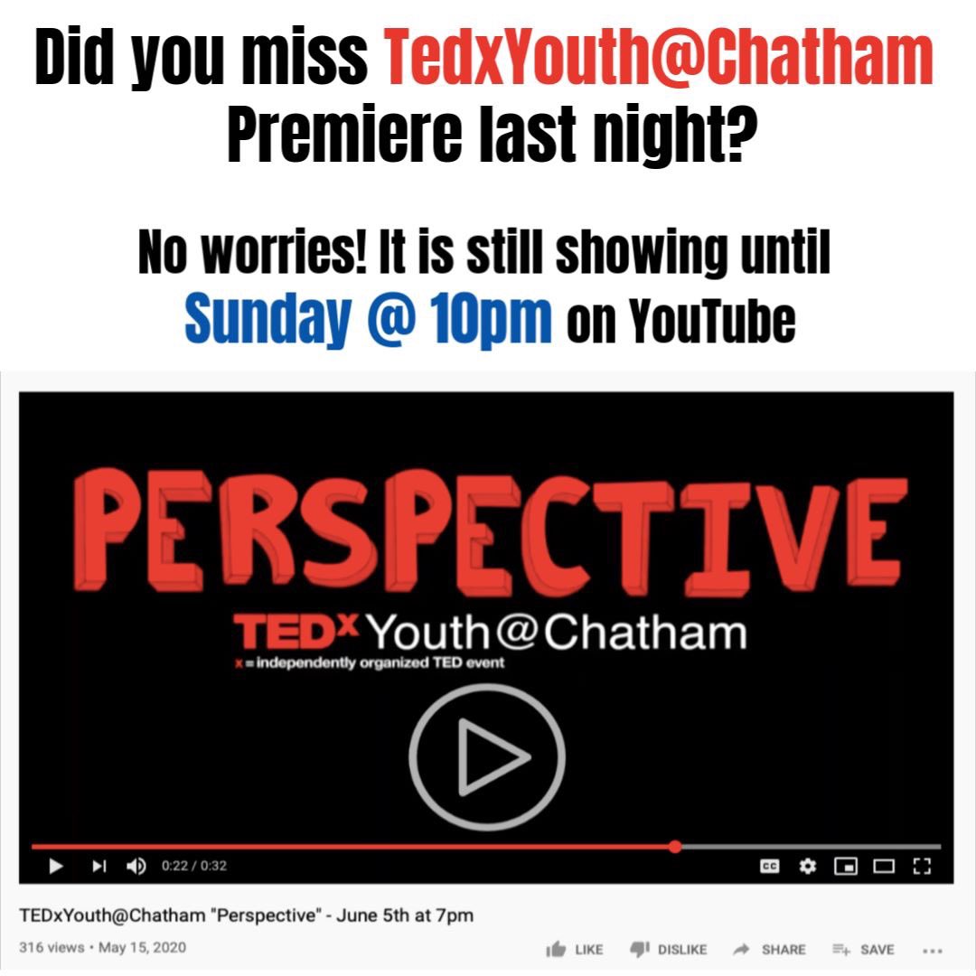 ChathamEdNJ's tweet photo. #TEDxYouthatChatham was so inspirational last night!

If you missed the premiere, it's not too late to view the talks.

View all of the Speakers:
https://t.co/VIQreDbioh

Watch the Zoom After Party Q&amp;A, check that out on YouTube:
https://t.co/gZsdpKc31E https://t.co/91Kxfim3Tb