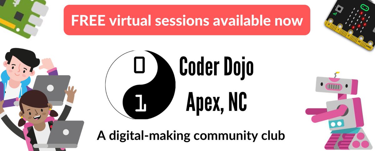 coderdojoapexnc's tweet photo. The #CoderDojo movement was built on inclusion and equity. That's why clubs all around the world including ours is open to all and always free.  We'll continue to run virtual sessions to support and empower our young community, one child at a time. Join us!  #BlackLivesMatter https://t.co/uhO7VNAyUA