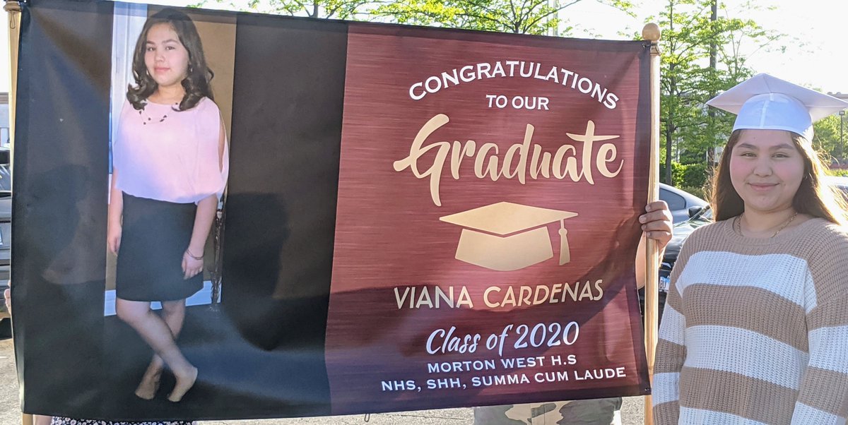ELLMsR's tweet photo. Congrats to our practice child, my beautiful babygirl Viana. 
This graduation was not what you deserved for all the hard work you put into your education, but we are all so proud of you.

Love you forever

#MortonPride #OnceAMustangAlwaysAMustang https://t.co/j0aWtJ2TtL