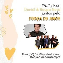 NalessioLara's tweet photo. Hoje, às 18h, no Instagram, os Fã Clubes de Roupa Nova e Daniel se unirão em uma live histórica para falar sobre o trabalho destes dois grandes nomes da música brasileira! É imperdível! Contamos com vocês!
.
#liveroupanova #livedaniel #AForcaDoAmor #DiaDosNamorados https://t.co/ZumN7r3rtl