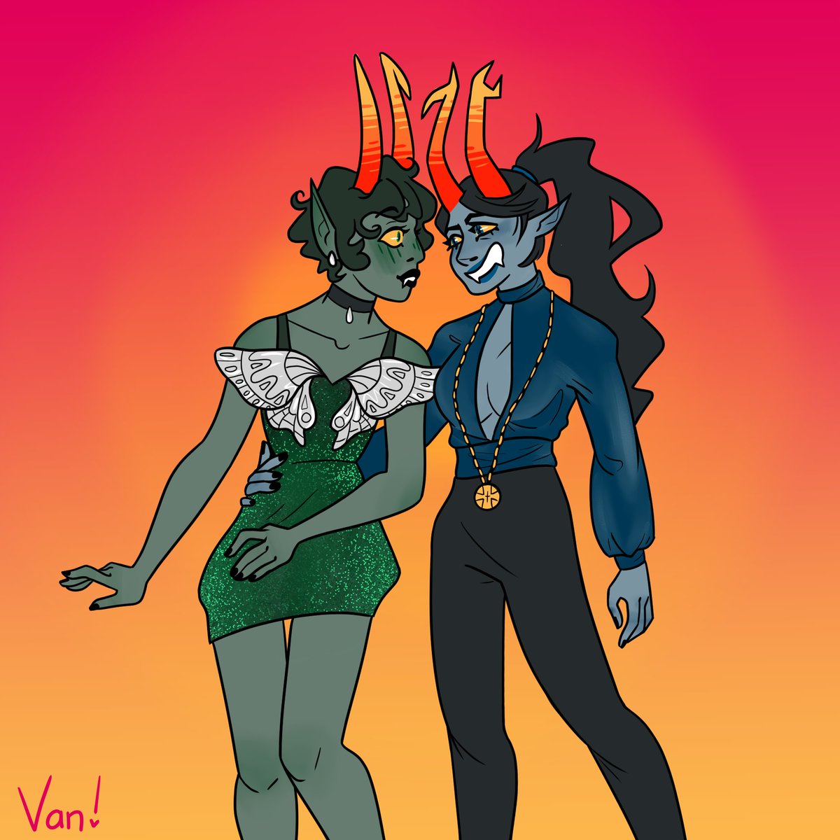 fstkind's tweet photo. BATCH TWO of dailyvriskas-- few matchups, some more Obviously Shippy than others (red one is a kidswap/bloodswap)
#Homestuck #vriskaserket #roselalonde #juneegbert #solluxcaptor #kanayamaryam #junevris #vriskan https://t.co/nGd6oN7NeK