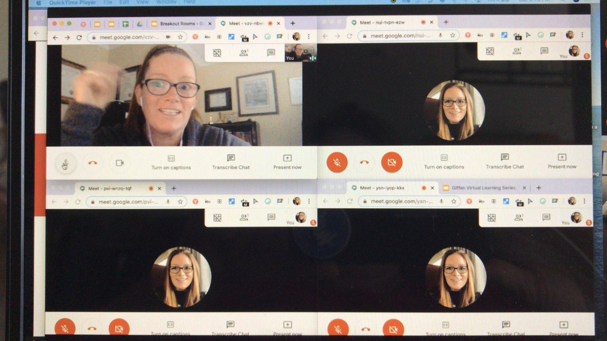 RamonaMeharg's tweet photo. Great Google Meet hacks for learning with @VirtualGiff #EdTechTeamCAN Virtual Summit @EdTechTeamCAN @MrSoclassroom Lots of Virtual Gif on one screen! https://t.co/1JC32S1fqT