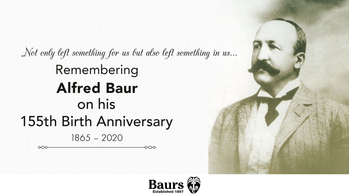 A_Baur_Co's tweet photo. His legacy lives on...
Remembrance on his Birth Anniversary
#Baur #Hislegacyliveson #AlfredBaur #ABC123 https://t.co/Hpq8QCNkq5