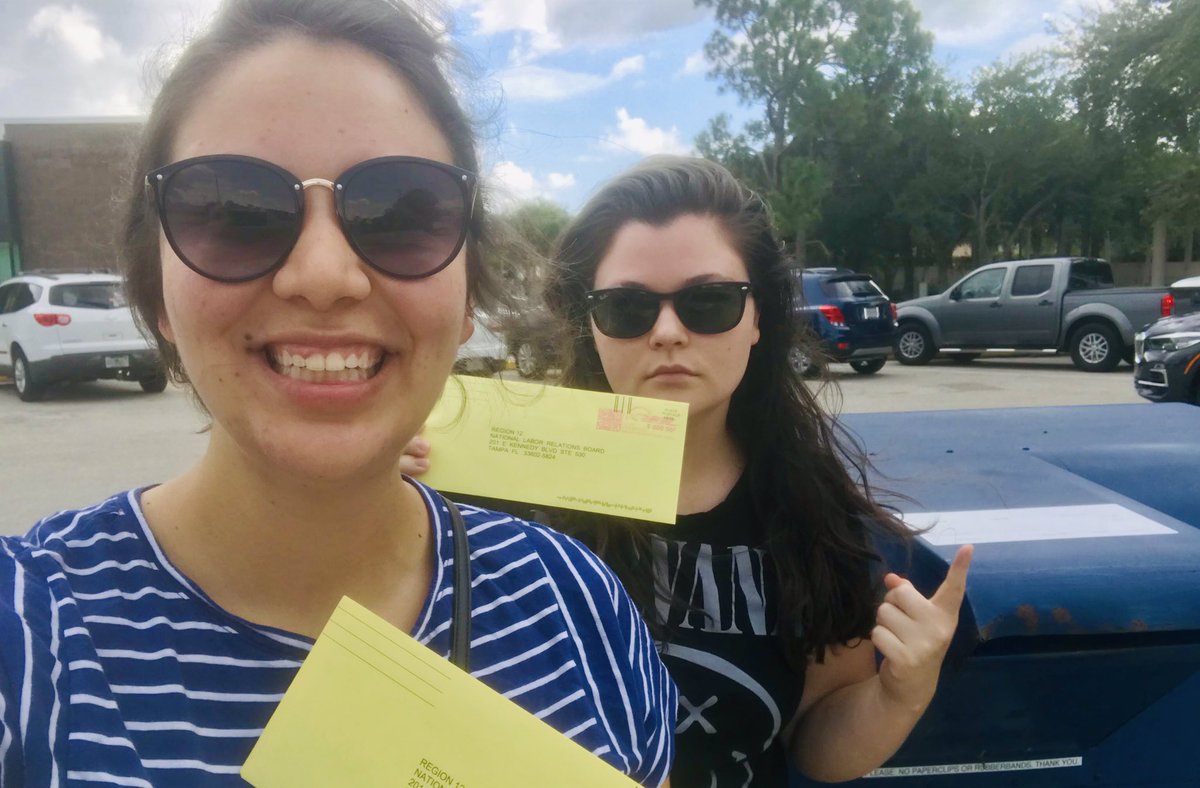 CarloniBrittany's tweet photo. This week @Rachel_Fradette and I submitted our ballots for @swflnewsguild. We’ve waited a long time for this moment. We can’t wait to make #swflstronger. https://t.co/4DhtRm27eV