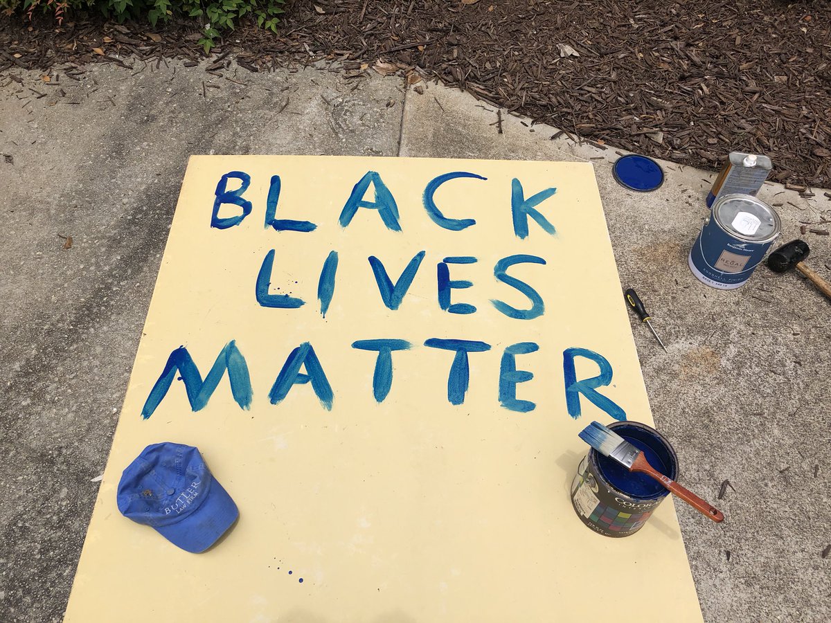 JebButler3's tweet image. When you find a protest outside your door.  #blacklivesmatter