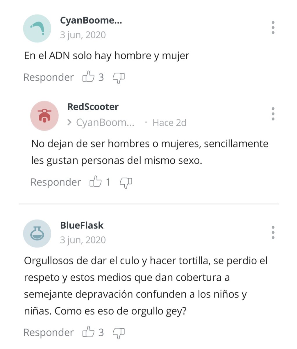 alejandro_mhr's tweet photo. Me pasaron un artículo de La Patilla sobre venezolanos que han salido del closet (donde estoy incluido) y estos son los comentarios. Nos hace falta tanto para crecer como sociedad. https://t.co/rTD4OihIrp