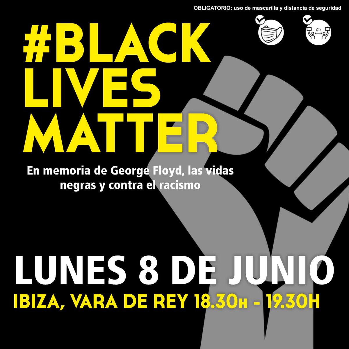 WildBeets's tweet image. Mask up and show up in solidarity #blacklivesmatteribiza