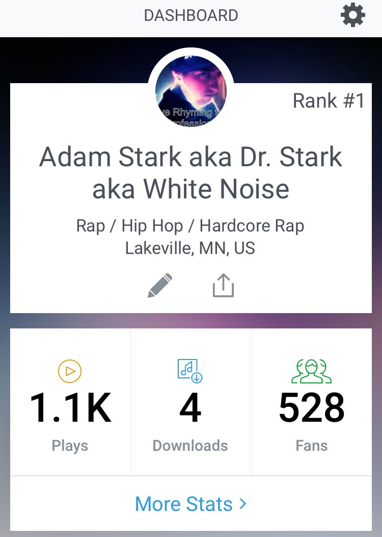 StarkKommand's tweet photo. You have NO idea how great it feels to reach #1 again... since I’ve been mastering my #music and uploading them on my music page on #reverbnation again! #AdamStark https://t.co/RIlJXv2j73