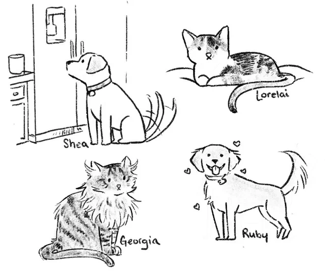 First batch of sketches from insta are in! If you'd like to donate for a sketch, dm me! 💕 
