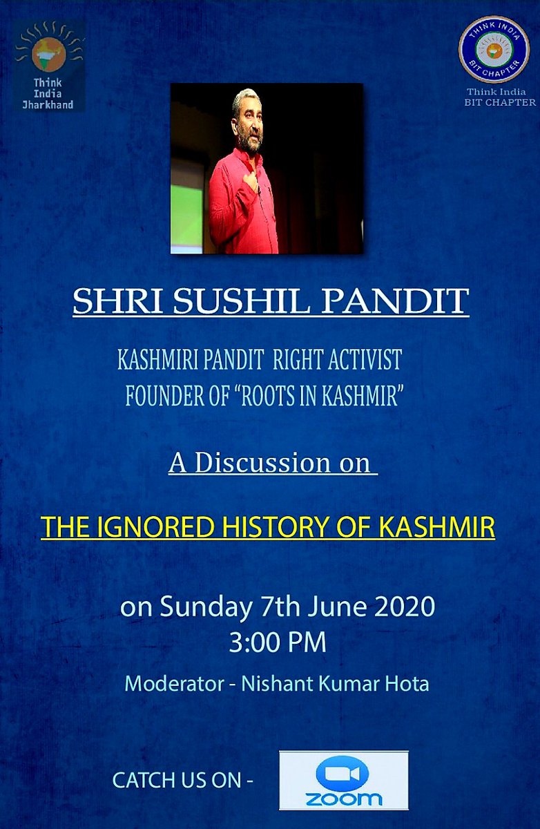 JharkhandThink's tweet photo. Join us with @neelakantha to know more about KASHMIR . https://t.co/1ZzRlQ5sgR