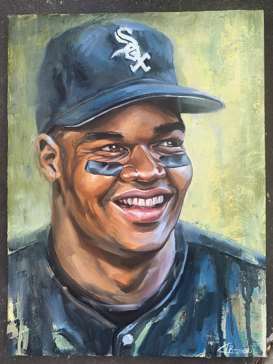 tom_paints's tweet photo. Finished! 16x20 Oil painting of the @TheBigHurt_35 Retweet if Frank is your favorite player!

Working out some print details - either a presale or a limited run. More info coming this coming week including the original for sale. @whitesox #oilpainting #whitesox #sportsart https://t.co/BVVCjovwiS